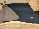 雅鹿·自由自在 纯棉水洗棉四件套 纯棉床上用品纯色加厚双人床上套件被套200*230cm床单枕套 1.5/1.8米床 蓝 实拍图