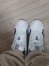 乔丹运动鞋女鞋2025冬新款皮面防水休闲鞋复古老爹鞋跑步鞋子女 象牙色/微粒紫（加绒款） 38 实拍图