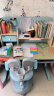 黑白调学习时光儿童学习桌椅套装多功能可升降学生桌椅书桌写字桌家用课桌1.2m粉 实拍图