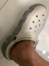 木林森洞洞鞋男夏季外穿防滑厚底网红新款沙滩包头拖鞋男士运动凉鞋男 铅白灰 38 实拍图