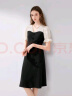 秋水伊人气质优雅蕾丝连衣裙2024年夏季新款女装法式假两件裙子 黑色 XL 晒单实拍图