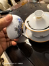 容山堂珐琅彩陶瓷盖碗三件套茶杯泡茶器功夫茶具整套便携茶具泡茶器全套 金丝珐琅彩整套茶具-茶洗款 实拍图