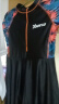 梵迪拉游泳衣女连体遮肚显瘦性感保守专业女士泳装101820黑色短裙 XL 实拍图