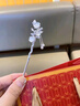 中国黄金（CHINA GOLD）十二花神珍珠银发簪女银古风国潮银簪子情人节实用生日礼物送女友 【京速达】七月蜀菊【温和绽放】 实拍图