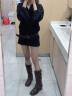 百丽（Belle）骑士靴女商场同款废土风辣妹牛仔西部长筒靴Z9U1DDG3 棕色 36 (230mm) 实拍图