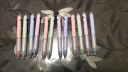 爱好（AIHAO）按动可擦中性笔0.5mm小学生摩易擦st头热可擦练字笔晶蓝色4支/盒 GP2711 实拍图