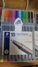 施德楼（STAEDTLER）针管笔勾线笔10色套装 纤维头水性墨水可洗直液签字笔 美术绘图描线速干笔334SB10 实拍图