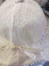 卡度熊（KADUXIONG）婴儿帽子春秋夏季韩版新款可爱宝宝遮阳盆帽儿童防晒薄款渔夫帽潮 小花白色 3个月-3岁（建议头围36-52cm） 实拍图