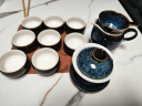 苏氏陶瓷（SUSHI CERAMICS）茶具套装新窑变银丝釉泡茶碗苹果功夫茶杯陶瓷三才盖碗13头礼盒装 晒单实拍图