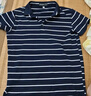 JEEP SPIRIT吉普短袖男夏季条纹t恤男士POLO打底衫商务上衣男 宝兰/白 3XL 实拍图