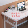 赛森电脑桌台式学生简易书桌家用可折叠桌写字桌出租房阳台化妆小桌子 80*50*75cm（圆角加固单桌） 实拍图