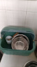 品喻（PINYU）【中号】碗筷收纳盒 碗柜沥水碗架带盖碗筷餐具收纳盒碗碟架 绿 实拍图