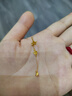 明牌珠宝七夕礼物 黄金耳钉 足金黄金樱花烂漫耳饰送礼女AFH0194工费100 足金耳饰 约1.48克 实拍图