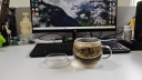 透明玻璃花茶杯 茶水分离泡茶杯子 女士用办公室家用品茶水杯 带盖子滤茶水晶杯 玻璃花茶泡茶杯 实拍图