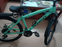 凤凰（Phoenix）山地自行车24/27速山地车26寸三套密封轴承碟刹新款公路越野男女 26寸 比安奇绿 24速【三套密封轴承】 实拍图