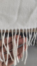 叕二叕 加厚纯色单色围巾女秋冬季保暖羊毛手感流苏长两用围脖韩版披肩 米白 晒单实拍图