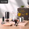 CLITON电动咖啡磨豆机 手摇咖啡豆研磨机手冲手磨咖啡机滤杯手冲壶套装 实拍图
