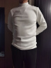 布先生小高领加厚保暖长袖打底白色T恤男士23秋冬纯色打底衫上衣KT01878 【小高领】象牙白 M/170 实拍图