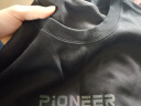 拓路者（Pioneer Camp） 卫衣男纯棉春季衣服学生圆领字母印花长袖上衣薄款外套运动休闲 黑色 175/L 晒单实拍图