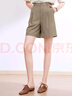 百图betu女装夏季新款短裤轻薄简约休闲百搭西装短裤女2403T81 卡其色 L 实拍图