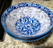华青格青花瓷6.8英寸唐式家用面碗汤碗陶瓷碗2只装 高温釉下彩餐具套装 实拍图