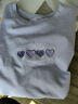 百图betu女装春夏新款T恤温柔风减龄短袖圆领重工艺T恤女2302T15 紫色 XS（粉红预售05/01发货） 实拍图