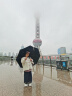 牧汀全自动晴雨伞男女学生儿童三折晴雨两用遮阳防晒黑胶太阳伞折叠伞 自动小黄鸭-粉红 实拍图