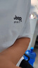 吉普JEEP【纯棉3件装】短袖T恤男20222夏季新款男士体恤衫纯色半袖圆领中青年宽松休闲百搭上衣男 白色+黄色+雾霾蓝 XXL（建议130-145斤） 实拍图