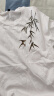 真维斯（Jeanswest）白色t恤男士国潮中国风宽松纯棉上衣重磅短袖休闲圆领半袖体恤衫 白色(燕南飞左肩标) XL /180(体重140-160斤左右) 实拍图