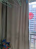 伊帘坊窗帘成品加密加厚仿亚麻棉麻纯色卧室客厅定制遮光窗帘布窗纱拼接窗帘 米白色 2.5米宽*2.7米高挂钩式可改高度 实拍图