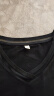 UNAE 短袖女修身2024年夏季新款气质v领半袖上衣韩版蕾丝拼接纯色t恤 黑色 XL【建议115-124斤】 晒单实拍图