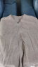无印良品（MUJI）男式 羊毛 中针距 V领毛衣 男士毛针织衫冬季男款 AA02CC3A 深咖啡色 L(175/100A) 实拍图