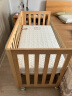 Boori实木婴儿床可移动新生儿床加宽拼接床宝宝床都灵 杏仁色+弹簧床垫 晒单实拍图