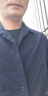 无印良品（MUJI） 男女通用法兰绒开领衬衫长袖休闲百搭衬衣外套纯棉全棉ACA71A1A 藏青色 S-M 165/88A 实拍图