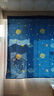 卢太太网红免打孔魔术贴遮光窗帘成品遮光布帘子飘窗遮阳宿舍卧室 星球蓝色（魔术贴款） 宽1.5*高1.5（单开款） 实拍图