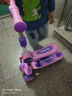 贝初众滑板车儿童1-3岁宝宝滑滑车三合一可坐踏板车5-6岁男孩溜溜车玩具 粉紫色静音轮【双层尼龙踏板】 【免安装+灯光音乐】可折叠座椅 实拍图