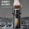 恩尔美（nRMEi）水杯大容量玻璃杯耐高温泡茶杯茶水分离1000ml男生运动防摔烫杯子 【杯盖可喝水+茶仓】黑色 1000ml 实拍图