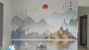 新福壁海墙纸定制3d立体中式水墨山水电视背景墙壁纸客厅壁布卧室墙布壁画 进口无缝闪银布/平方 实拍图