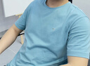 柒牌男T恤年夏季薄款时尚休闲多色易打理棉圆领短袖【3A抗菌】 天蓝（凉感舒适） L 实拍图