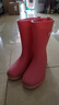马尼亚袋鼠（MANIYADAISHU）女款雨鞋厨房防滑中筒夏季水靴软底轻便女士水鞋洗车干活短筒胶鞋 粉色 36 不加绒（标准） 实拍图
