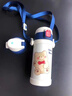 卡麦熊儿童保温杯316食品级幼儿园小学生吸管直饮水杯小容量背带男女孩 蓝色350ml（直饮盖+吸管盖） 实拍图