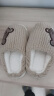 果洛菲（GUOLUOFEI）毛绒棉拖鞋女秋冬季保暖室内情侣家居家用厚底男士 灰色 44-45 晒单实拍图