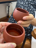 漢唐宜兴紫砂杯小杯主人杯单杯手工原矿紫泥品茗杯紫砂主人茶杯单个 朱泥-圆口杯(约90ml) 实拍图
