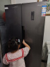 上菱 461升对开门冰箱 一级能效 风冷无霜 节能双变频 离子净味养鲜 大容量双开门家用电冰箱 BSE461PWL（丝蕴灰） 实拍图
