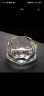 宫薰 烟灰缸创意透明水晶家用办公室茶几装饰摆件 几何金边10cm 实拍图