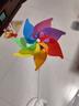 坤随 七彩风车幼儿园活动野餐户外景点房间装饰风车七彩驱鸟手工diy 七彩风车18cm【5个装】 实拍图