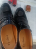 觅艳男士商务正装内增高皮鞋男透气韩版真皮休闲英伦男鞋子青年结婚鞋 黑色（增高款6CM） 42 实拍图