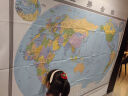 第五版 世界地图升级版 地图贴图挂图 大尺寸 超大面幅约2米*1.5米 实惠装 折叠袋装 学生学习 办公 出行常备 实拍图