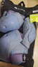 迪卡侬（DECATHLON）儿童硬壳四码可调节轮滑鞋初学者防崴脚溜冰鞋耐磨舒适轮滑鞋套装 游园兔三件套(鞋+超轻头盔+护具) 26 -29码三个轮子(脚长16.5-18.5cm) 实拍图