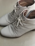 森达（SENDA）时尚小皮靴女冬新款商场同款牛皮革通勤粗跟休闲短靴STR01DD3 米白 37 晒单实拍图